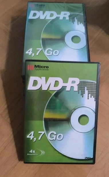 Lot de 5 DVD-R neufs sous blister 4,7Go chacun